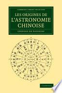 Télécharger le livre libro Les Origines De L'astronomie Chinoise